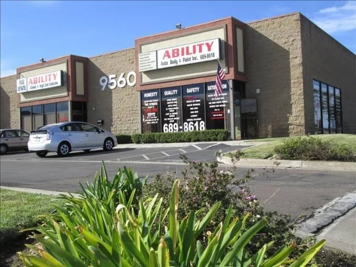 Ability Auto Body & Paint storefront at 9560 Black Mountain Rd, San Diego